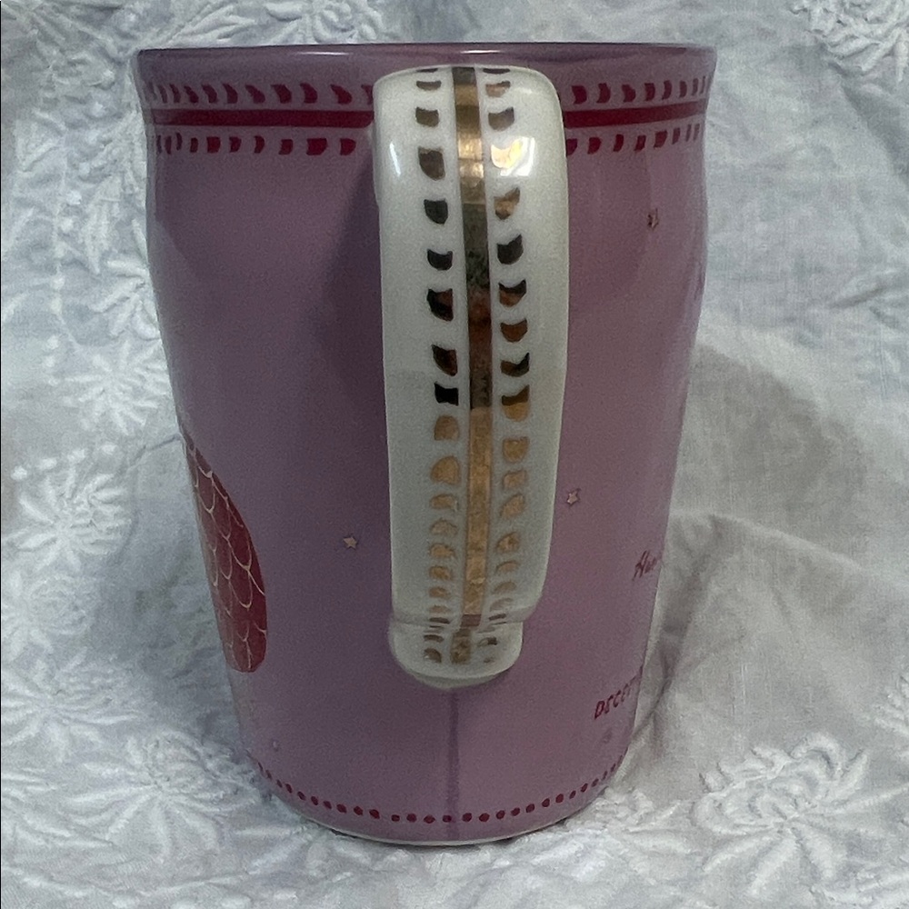 Anthropologie Large Pink Capricorn Mug Astrology Zodiac Danielle Kroll - Picture 5 of 5